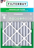 Filterbuy 24x25x4 Air Filter MERV 8 (MPR 700) Dust Defense Replacement (1-Pack), Electrostatic Pleated HVAC AC Furnace Filters, Made in USA (Actual Size: 23.75 x 24.75 x 3.63)