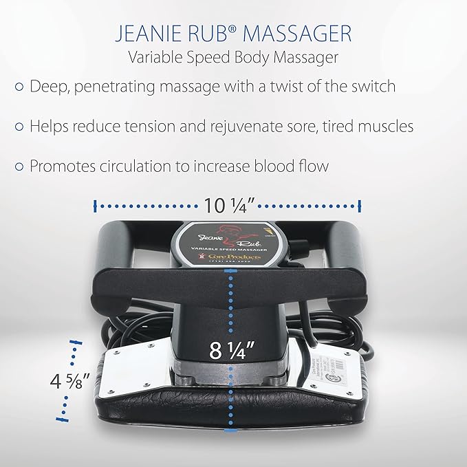Core Products Jeanie Rub Variable Speed Massager - Sheepskin Cover Combo