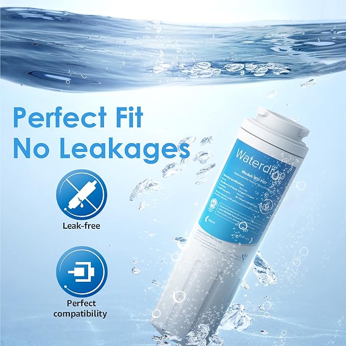 Waterdrop UKF8001 Refrigerator Water Filter 4, Replacement for Whirlpool® EDR4RXD1, EveryDrop® Filter 4, Maytag® UKF8001AXX-750, UKF8001AXX-200, 46-9006, Puriclean II, WF-UKF8001, 4 Filters