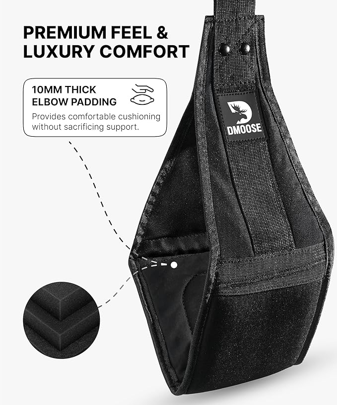 DMoose Fitness Hanging Ab Straps for Pull Up Bar & Core Strength Training - Soft Padded Exercise Straps for Ab Swing & Leg Raises, Hang Bar Strap with 2 Steel Carabiners - Abs Equipment for Home & Gym-FlexoryFit