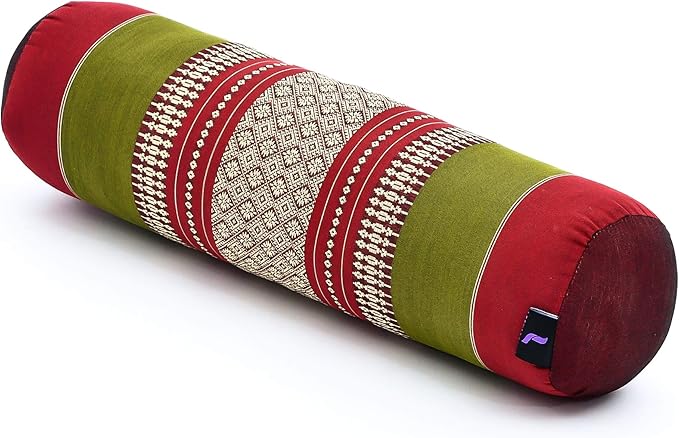 Leewadee Small Yoga Bolster – Shape-Retaining Cervical Neck Roll, Tube Pillow for Comfortable Reading, Kapok Filling, 22 x 6 x 6 inches-FlexoryFit