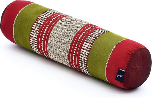 Leewadee Small Yoga Bolster – Shape-Retaining Cervical Neck Roll, Tube Pillow for Comfortable Reading, Kapok Filling, 22 x 6 x 6 inches-FlexoryFit