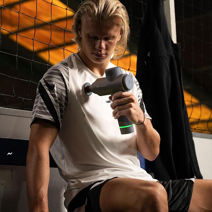 Hyperice Hypervolt 2 Black - Featuring Quiet Glide Technology - Handheld Percussion Massage Gun | 3 Speeds, 5 Interchangeable Heads | Helps Relieve Sore Muscles and Stiffness |FSA and HSA-FlexoryFit