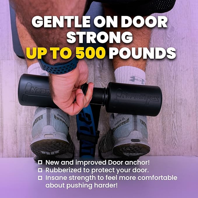 NordStick Nordic Hamstring Curl Strap - Original Nord Stick Exercise Set for Home and Travel - 5 Second Set Up-FlexoryFit