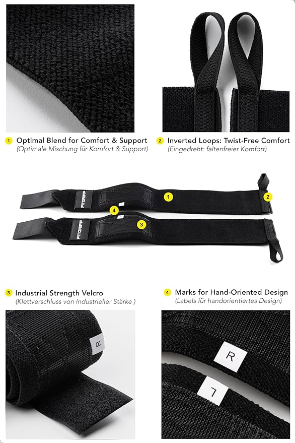 Fitgriff® Lifting Straps & Wrist Wraps (Bundle) Superior Support for Weightlifting & Gym Workouts - for Men and Women-FlexoryFit