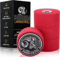 Bighorn Athletics Sports Tape | EZ-Tear Red Athletic Tape for Wrist, Hand, Ankle & Foot Support | Zinc Oxide Infused & Latex-Free Adhesive, Breathable Cotton Fabric, 1.5-Inch x 45-Feet, 4 Rolls, Red