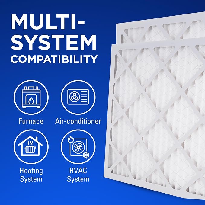 14x20x1 Air Filters, MERV 8 Pleated HVAC AC Furnace Filter Replacement - Image 3