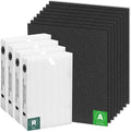 APPLIANCEMATES HPA200 Replacement Filters for Honeywell HPA200 HRF-ARVP200 Series Air Purifiers HPA200, HPA201, HPA202, HPA204, HPA250, HPA5200, 4 R Filter and 8 Carbon Pre-Cut Pre-Filters A
