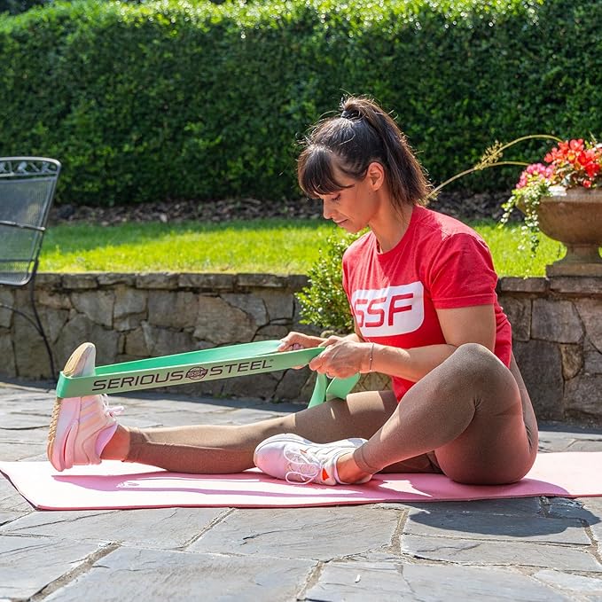 Serious Steel Fitness 37" Resistance Training Bands (Portable Exercise Band System Training Bands- Great for Individuals Looking for Tension Throughout The Exercise)-FlexoryFit