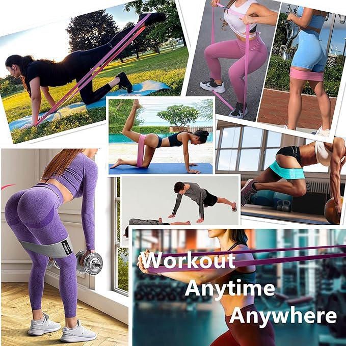 Fabric Resistance Bands for Working Out, 3 and 4 Levels Booty Bands Long Resistance Bands for Women and Men | Elastic Bands for Exercise Bands Resistance Workout Bands Resistance-FlexoryFit