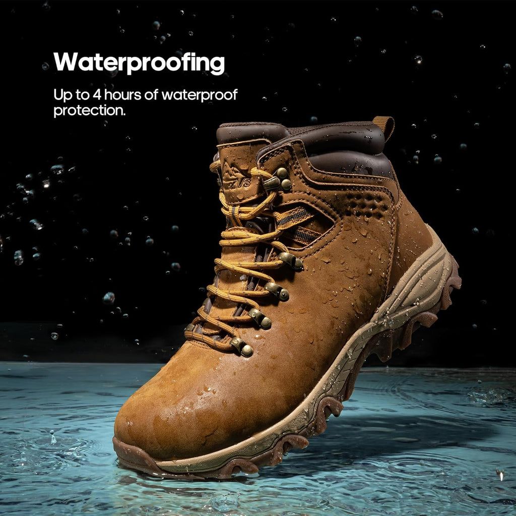 NORTIV 8 Mens Hiking Winter Snow Insulated Waterproof Outdoor Boots