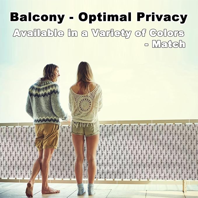 Privacy Screen 2.6' x 49.2' UV Protection Weather Resistant Waterproof Outdoor - Image 2