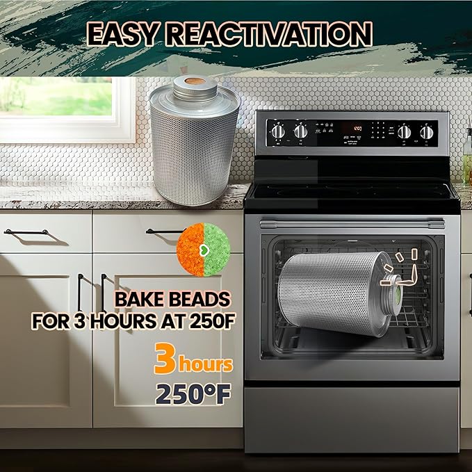 750 Grams 6pcs Gun Safe Dehumidifier, Reusable Canister Desiccant Dehumidifier, Rechargeable 1.65 Lbs Indicating Silica Gel Orange To Green