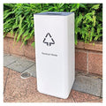 GLigeT Outdoor Trash can White Combined Trash Can Large-Capacity Square Sorting by Unknown