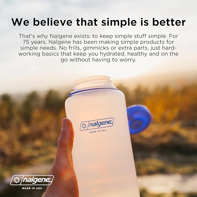 Nalgene Leak Proof Tritan BPA-Free Water Bottle - 32 oz Wide Mouth - Made in the USA for Outdoor Use & Daily Hydration (Pear)