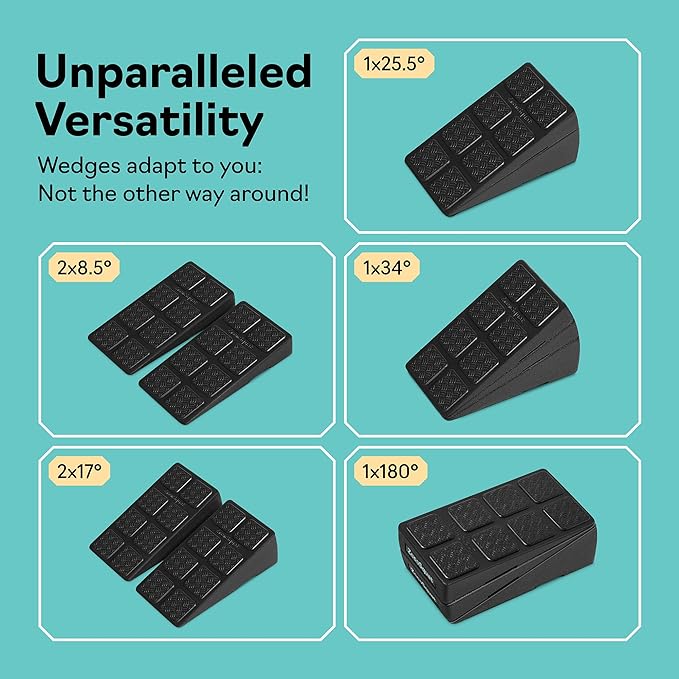 Squat Wedge - Squat Wedge Block 520 LBS Weight Capacity - Slant Board for Calf Stretching - Calf Stretcher Slant Board - yoga blocks-FlexoryFit