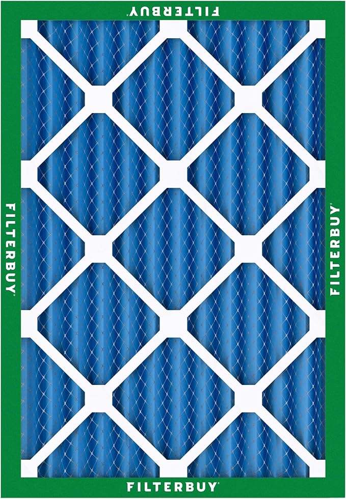 Filterbuy 14x20x2 Air Filter MERV 13 (MPR 1900) Health Defense Replacement (6-Pack), Electrostatic Pleated HVAC AC Furnace Filters, Made in USA (Actual Size: 13.50 x 19.50 x 1.75)