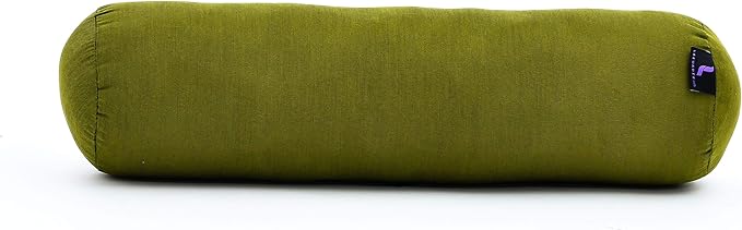 Leewadee Small Yoga Bolster – Shape-Retaining Cervical Neck Roll, Tube Pillow for Comfortable Reading, Kapok Filling, 22 x 6 x 6 inches-FlexoryFit