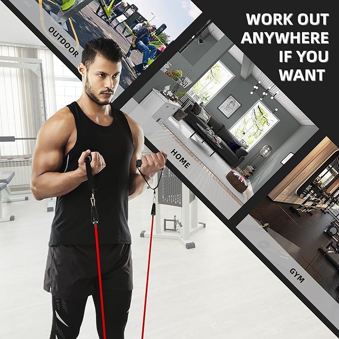 Resistance Loop Bands Set - 5-Level Exercise Bands for Home Fitness, Physical Therapy & Strength Training (10-50lbs)-FlexoryFit