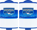 Cryspool® 06004 Filter Compatible with Artesian Spas 06-0014-12, PMA-R1/x268546 with Closed Handle(Not be Removed), 6CH-352, FC-0318, PAS40-F2M, 06-0055-12, 35 Sq. Ft Spa Filter Cartridge, 2 Pack