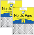 Nordic Pure 16x25x1 Pleated MERV 10 Air Filters 2 Pack by NordicPure