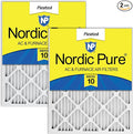Nordic Pure 24x30x1 (23 1/2 x 29 1/2 x 3/4) Pleated MERV 10 Air Filters 2 Pack