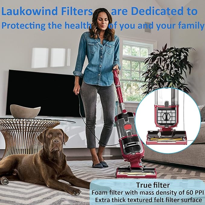 Vacuum Replacement Filter for Shark Navigator Zero-M Lift-Away Speed Upright Vacuum ZU561 ZU560 ZD201 ZU560C ZU562 UV650 ZU572 Part XFFK560 XHEPA560, 2 Foams and 2 Felt Filters and 2 Filt