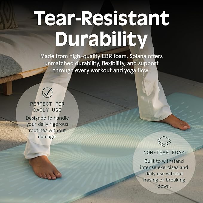 Retrospec Solana Yoga Mat 1/2" Thick w/Nylon Strap for Men & Women - Non Slip Exercise Mat for Yoga, Pilates, Stretching, Floor & Fitness Workouts-FlexoryFit