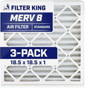 Filter King 18.5x18.5x1 Air Filter | 3-PACK | MERV 8 HVAC Pleated A/C Furnace by FilterKing
