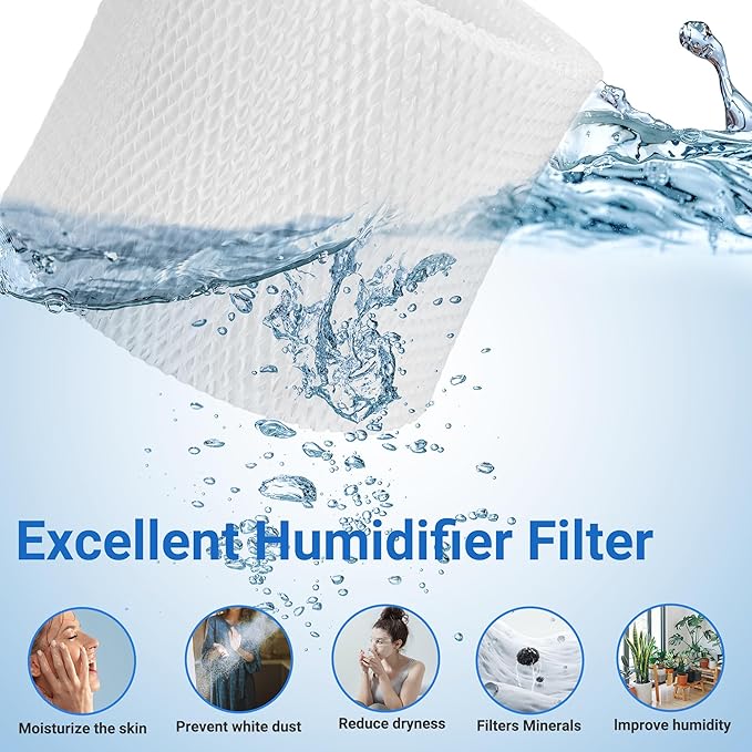 MAF2 Humidifier Filter Replacement for Aircare Esscik Air MiostAIR MA0800 MA08000 MA0600 MA0601 and Replacement for Kenmore 15408, 4 Pack