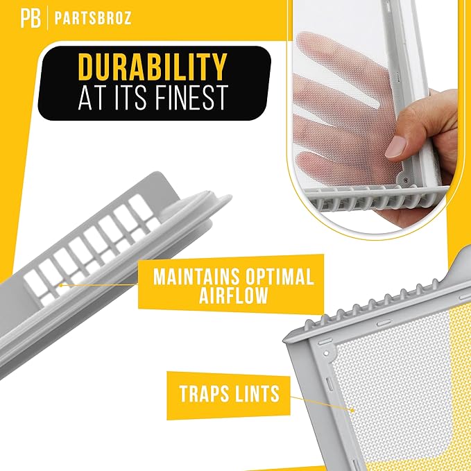 PartsBroz 5231EL1001C Dryer Lint Trap Filter Screen for LG Dryer Lint Filter Replacement, Kenmore Elite Dryer Parts DLE1101W DLE1501W DLE4970W DLE5001W DLE7300WE DLEX5170W DLE4870W DLE7100W DLEX5680W