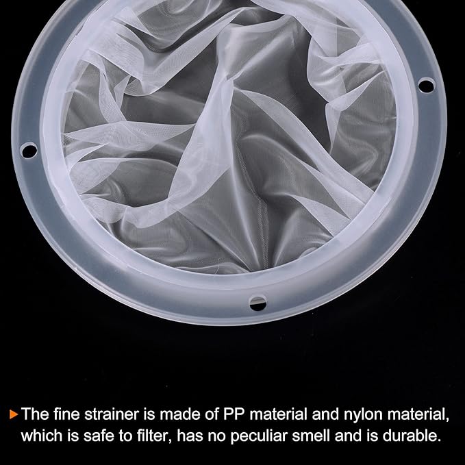 PATIKIL 6.1" O.D. Food Filter Strainer, 100 Mesh Kitchen Mesh Filters Strainers Fine Mesh Sieve for Juice, Coffee, Soy Milk Filtration, White