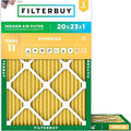 Filterbuy 20x23x1 Air Filter MERV 11 (MPR 1200) Allergen Defense Replacement (2-Pack), Electrostatic Pleated HVAC AC Furnace Filters, Made in USA (Actual Size: 19.50 x 22.50 x 0.75)