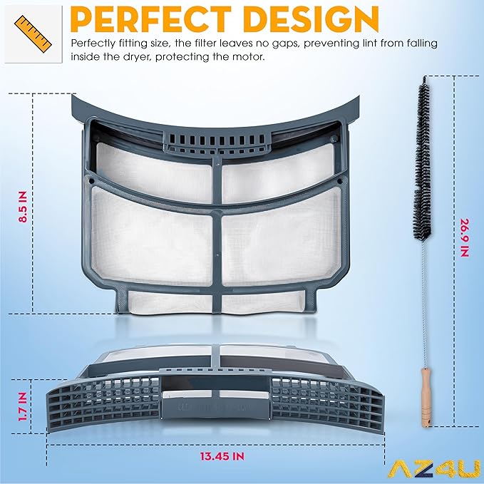 Upgraded WE16X32537 WE16X29597 Dryer Lint Filter Trap Screen Replacement For GE Clothes Dryer, Dryer Lint Screen WE16X29597 WE16X32537 AP7205579 Fit For GE Gas Dryer Lint Strainer
