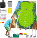 Liberry Kids Golf Set for 3 4 5 6 7 Years Old Boys Girls, Golf Chipping Game with Golf Mat, Sticky Balls, Storage Bag, Retractable Golf Clubs Indoor Outdoor Sports Toy Gift Toss Game(Grey)