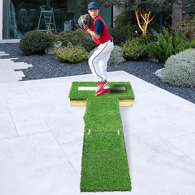PROLEE Pitching Mound, 6.5 Inch Pitchers Mound with Antifade Turf, Pitching Mounds for Baseball, Portable Design with Easy Carrying
