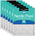 Nordic Pure 16x25x1 Pleated Air Filters MERV 14 Plus Carbon 6 Pack by NordicPure