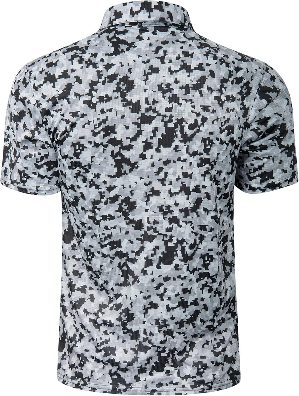 TAPULCO Mens Quick Dry Polo Shirts Camouflage Pattern Performance Athletic Lightweight Breathable Casual Golf Tshirts
