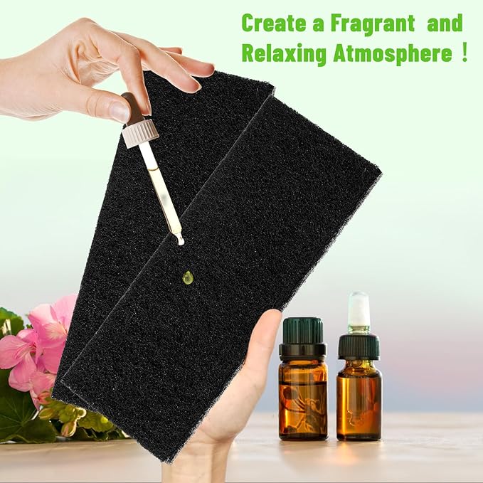 4"x10" Activated Carbon Air Vent Filters for Home, Floor Vents Filters, AC Vent Filter,Floor Registers Filters,10 Pcs Charcoal Vent Filter Home Vent Filters Register (Black -10 Pack)