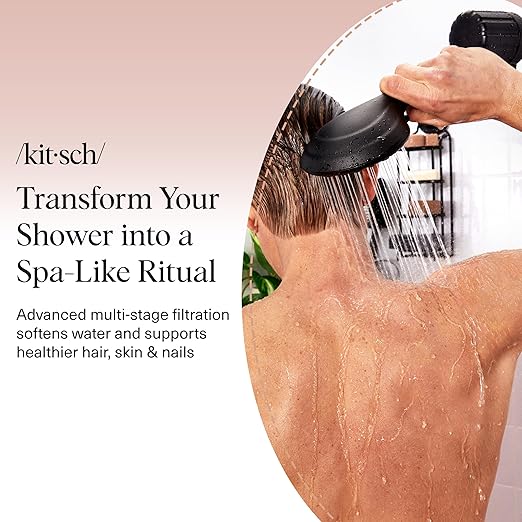 Kitsch Filtered Shower Head Replacement Cartridge- Shower Head, Water Filter Softener For Hair Nails and Skin Vitamins, Removes Metal & Harmful Substance, Easy Installation Universal Compatible 1 Pack