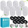 Cat Drinking Fountain Replacement Filter - Fits 67 oz/2 L and 108 oz/3.2 L Stainless Steel Drinkers - Activated Carbon and Ion Exchange Resin Filter - Pet Drinking Fountain Filters (8 Pack)