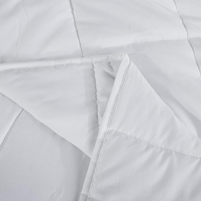 L'AGRATY Weighted Blanket - 48"x72" 20lbs Cooling Breathable Heavy Blanket with Glass Beads for Adult All-Season