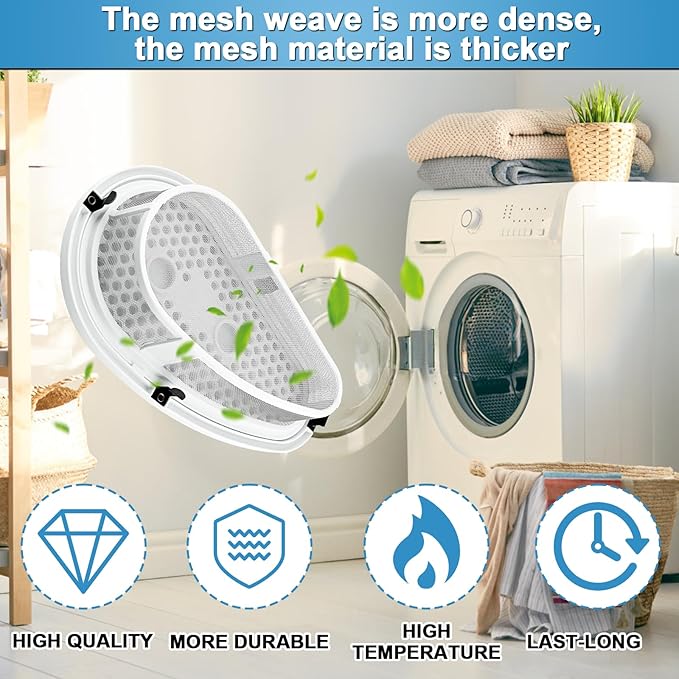UPGRADED 8531964 W10828351 Dryer Lint Trap Filter & Cover with Stainless Steel Mesh Screen Compatible with Whirlpool Kenmore Dryer/Washer Replaces 4338557 AP5985829 by Cenipar