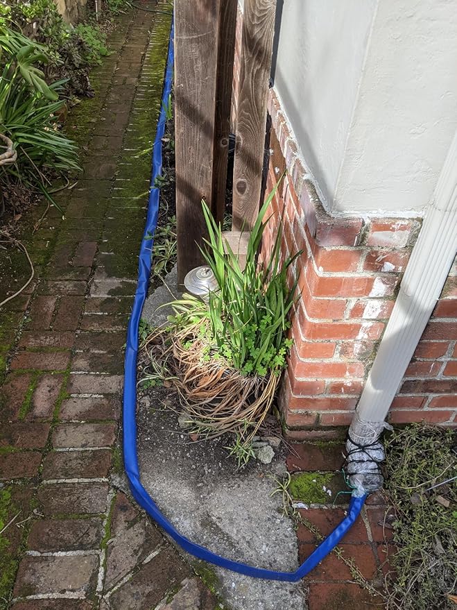 Pool Backwash Hose 2 inch × 25 ft Thicken Blue Water Discharge Pipe Lay Flat Tubing Hose for Backwash Pool Filter, Drain Pool Pond Water (2in-25ft Vinyl Tubing)