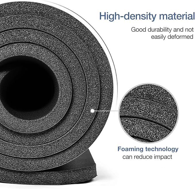 Thick Yoga Mat Non Slip, Large Size 72" L x 32" W x 0.6" TH, Premium Exercise & Fitness Mat with Carrying Strap and Bag, Workout Mats for Home-FlexoryFit