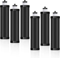 Water Filter Replacement for Berkey, NSF42 Standard Activated Carbon Water Filters, Compatible with Berkey B-B-9-2 Black Purification Elements and Gravity Water Filtration System, 6 Pack