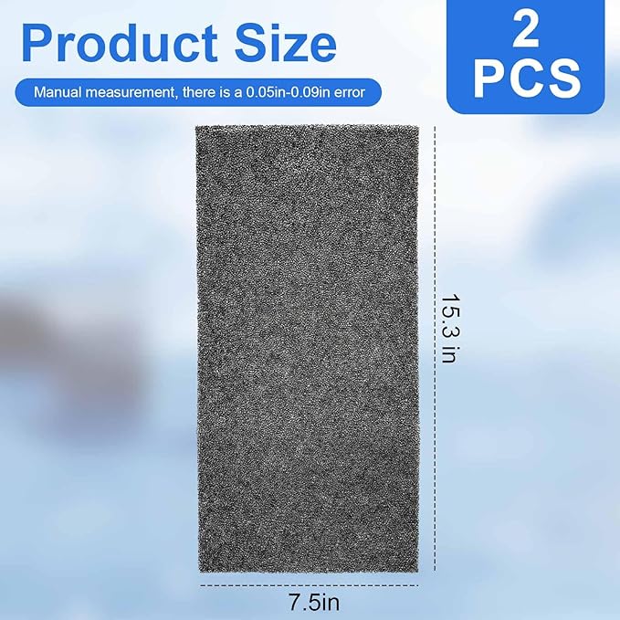 ARC-14S Activated Carbon Filter Cartridge Replacement for Whynter Portable Air Conditioners, Compatible with ARC-CF-14S,ARC-14SH,ARC-141BG and ARC-143MX Models -2 Pcs