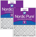 Nordic Pure 20x20x1 Pleated MERV 8 Air Filters 2 Pack by NordicPure