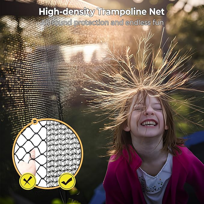 10 12 14 15 16FT Outdoor Trampolines for Kids and Adults, Pumpkin Trampoline with Curved Poles, Recreational Trampoline with Basketball Hoop and Safety Enclosure Net for Kids and Adults-FlexoryFit