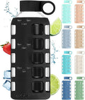 purifyou 40oz / 32oz / 22oz / 12oz Borosilicate Glass Water Bottle with Time & Volume Markers, Silicone Sleeve, Stainless Steel Lid | Reusable Glass Bottle for Water & Juice (22oz Jet Black)